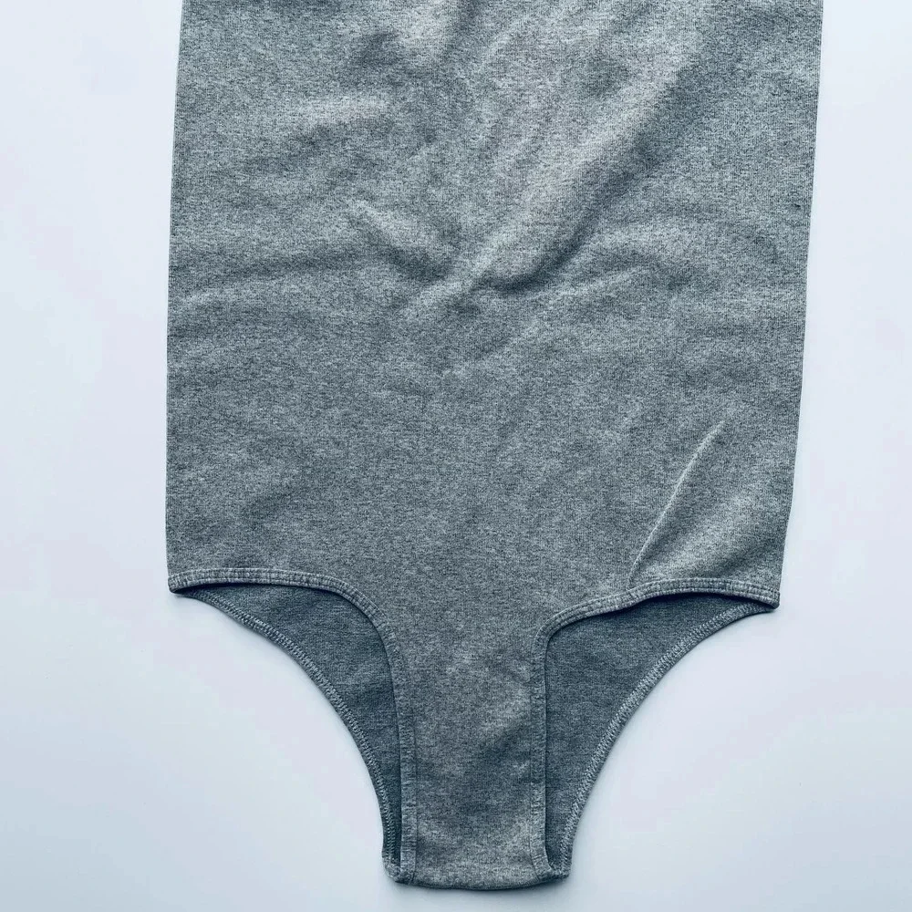 Free People Intimately Bodysuit Scoop Back Sleeveless Grey Size Medium/Large NEW